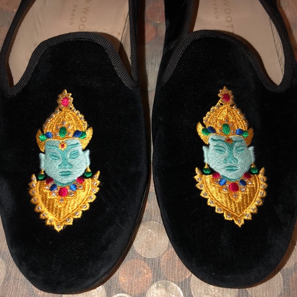 Stubbs And Wootten Black Velvet Dynasty Loafers - Picture 8 of 8